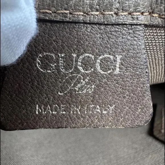 Gucci Vintage 1970's Large Coated PVC Tote Bag in Plus GG Web (GGXX150) - Picture 11 of 16